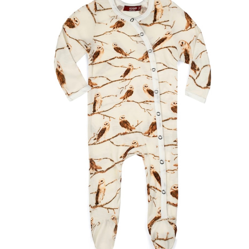 Milkbarn owl onesie 3-6 mo